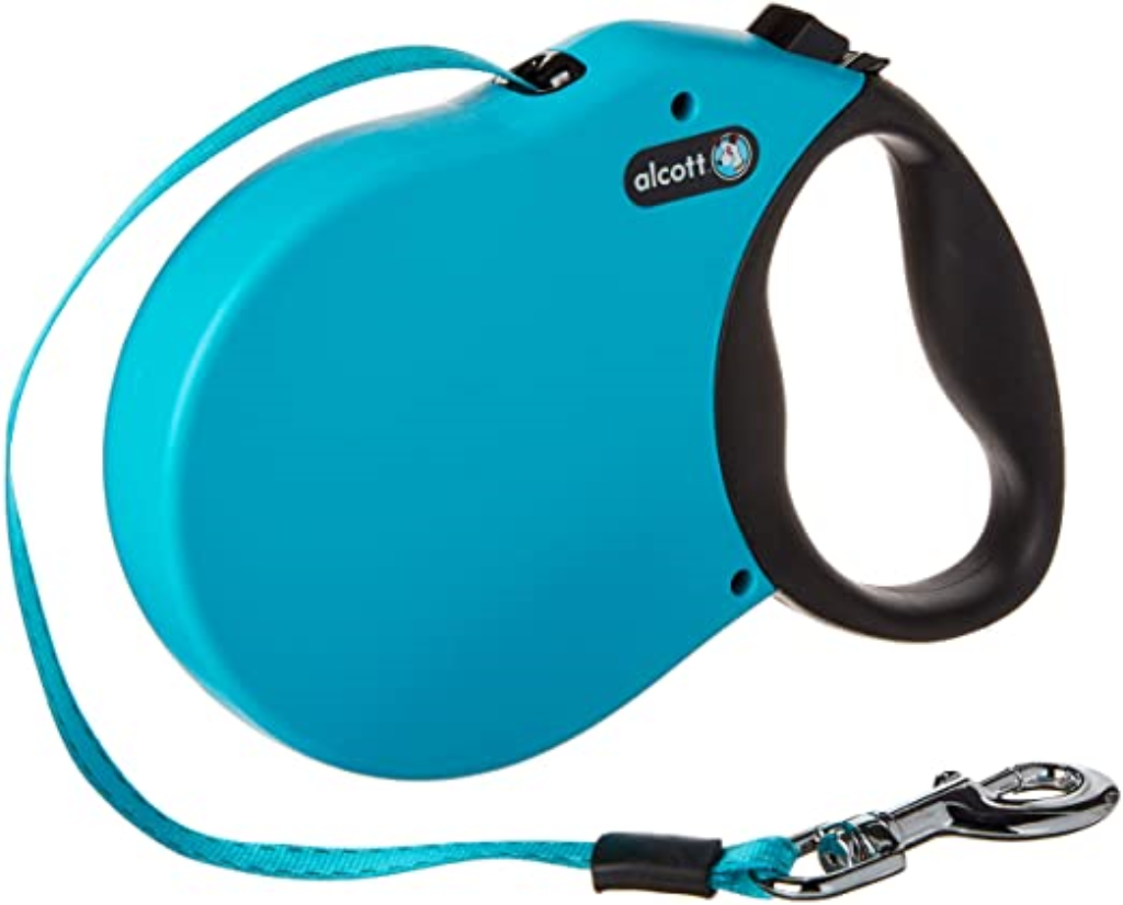 Alcott Expedition Retractable Dog Leash, Blue, Large