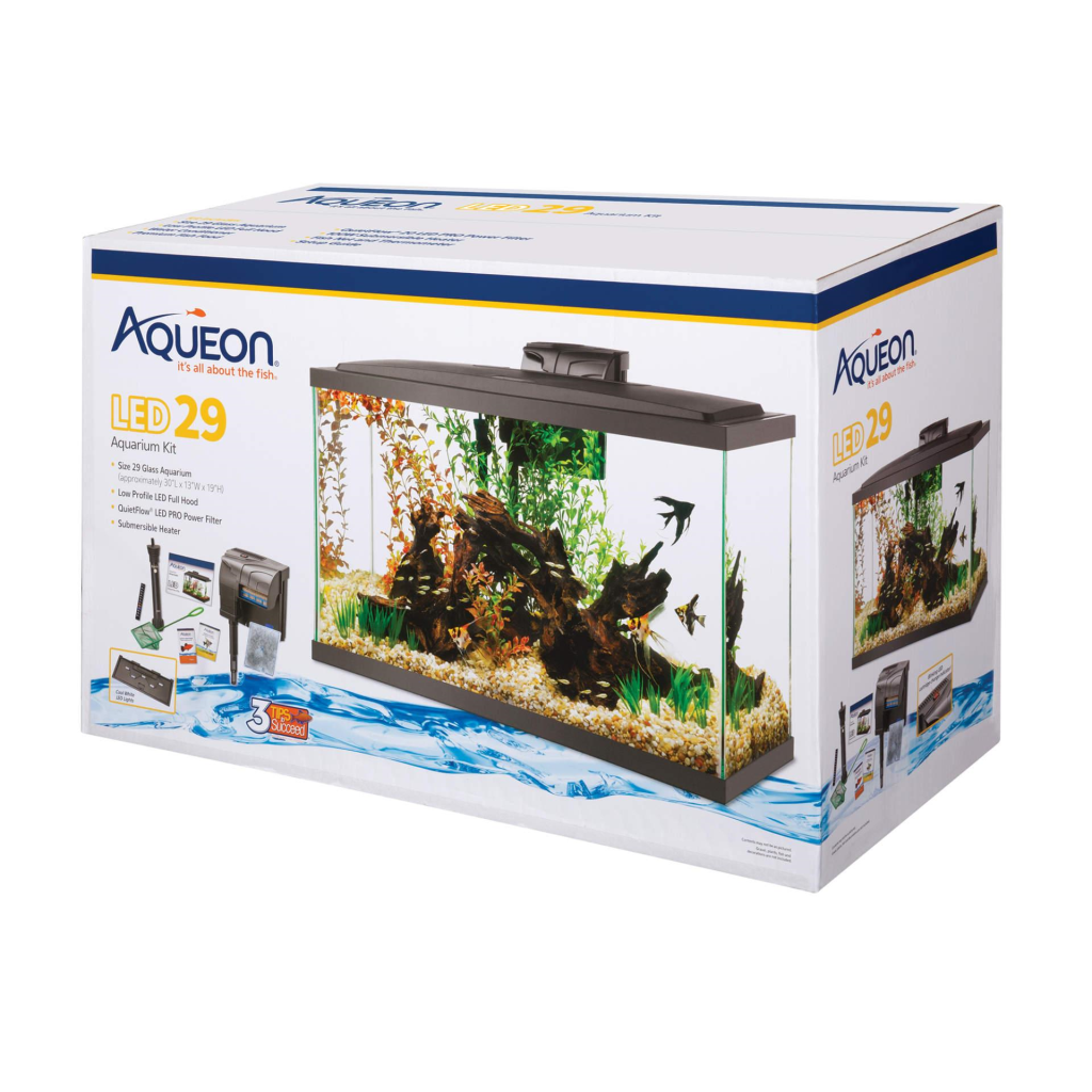 Aqueon Rectangle LED Aquarium Kit, 29-gal