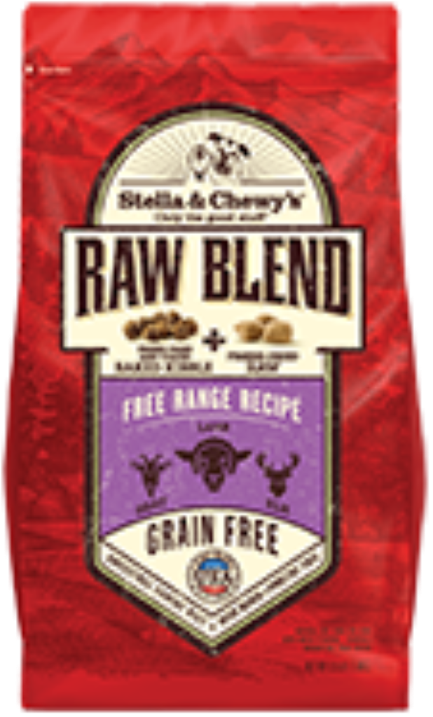 Stella & Chewy's Raw Blend Free Range Recipe Freeze-Dried Raw & Dry Dog Food, 22-lb