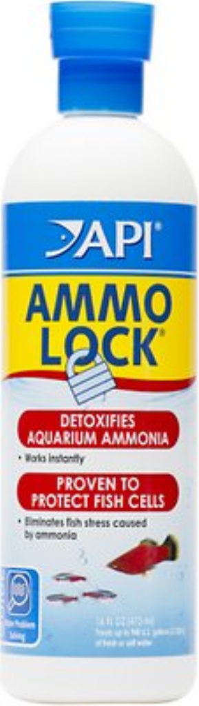 API Ammo-Lock Freshwater & Saltwater Aquarium Ammonia Detoxifier, 16-oz bottle