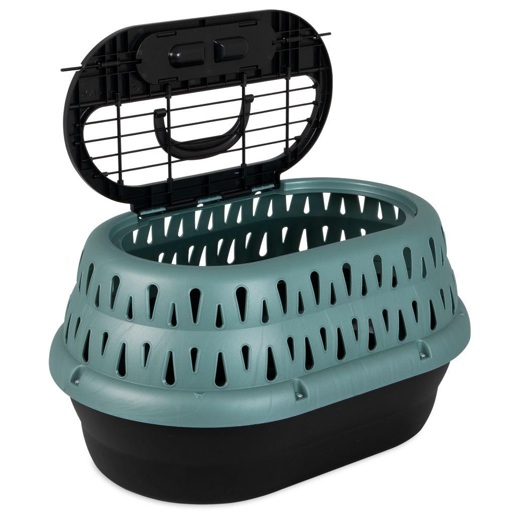 Petmate Top Load Cat Kennel, Green, 19-in
