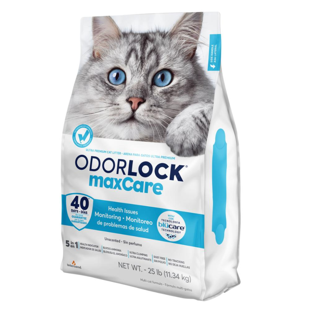 Intersand OdorLock maxCare Unscented Ultra Clay Cat Litter, 25-lb