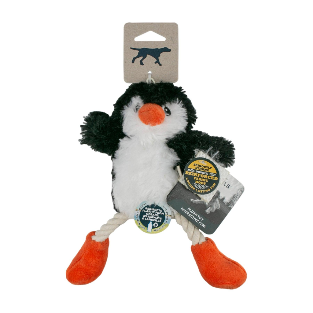 Tall Tails Holiday Penguin Pull-Through Rope Dog Toy, 13-in
