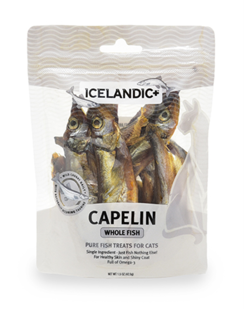 Icelandic+ Capelin Whole Fish Cat Treats, 1.5-oz