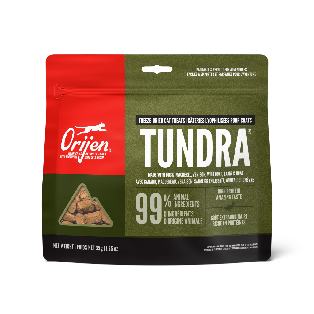 ORIJEN Tundra Grain-Free Freeze-Dried Cat Treats, 1.25-oz