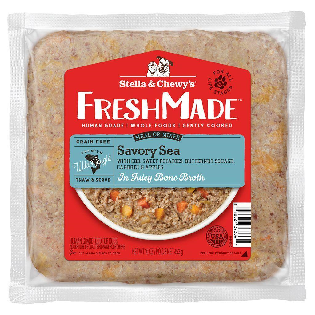 Stella & Chewy's FreshMade Savory Sea Gently Cooked Frozen Dog Food, 16-oz
