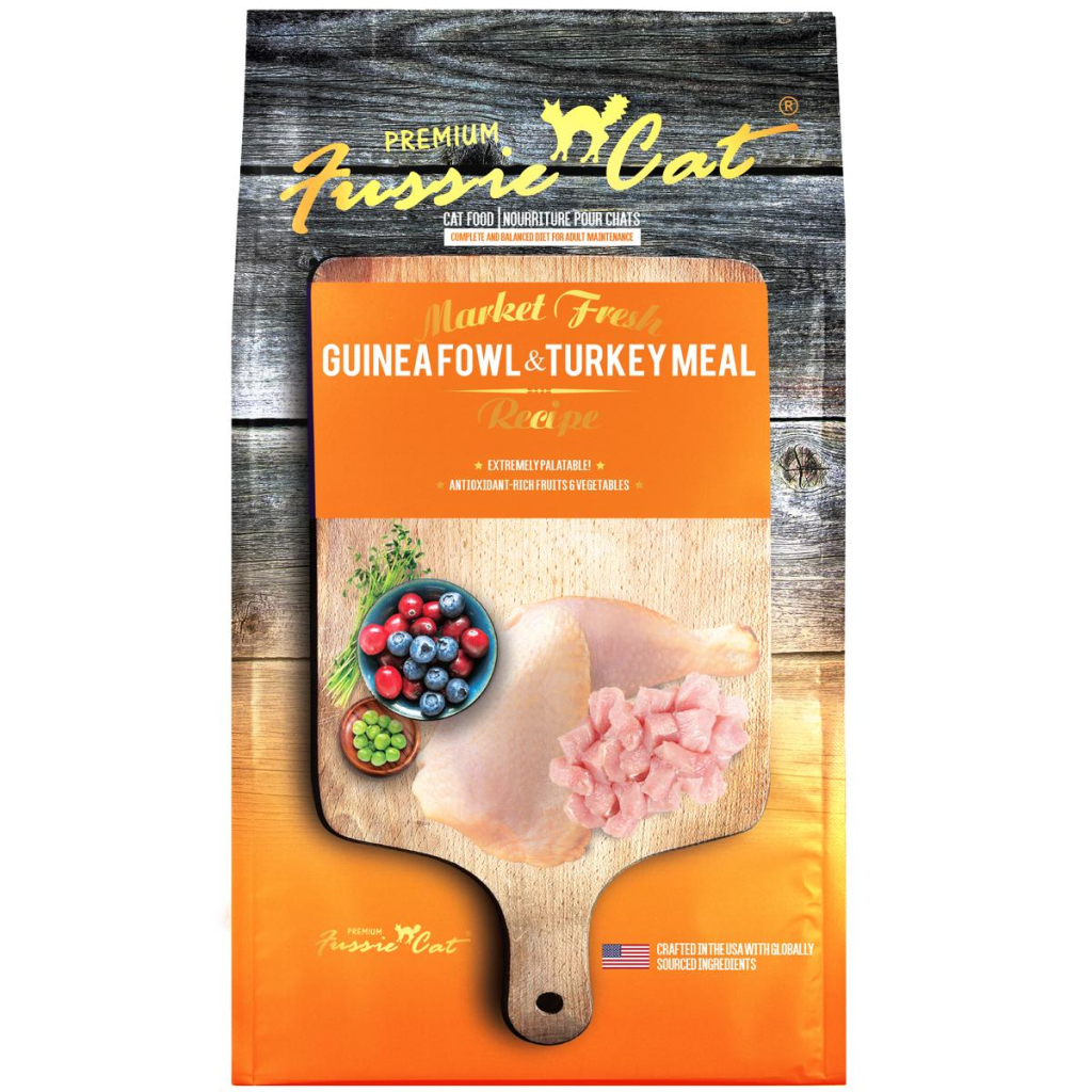dc Fussie Cat Market Fresh Guinea Fowl & Turkey Recipe Grain-Free Dry Cat Food, 2-lb