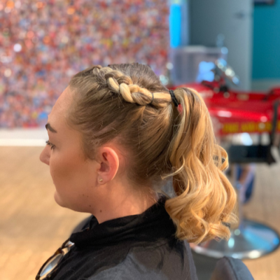Up-Do - Ponytail w/ Braid and Curls