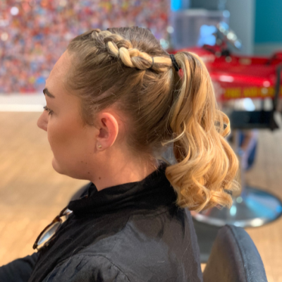 Up-Do - Ponytail w/ Braid and Curls