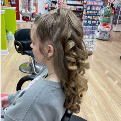 Up-Do - 1/2 up w/ Curls