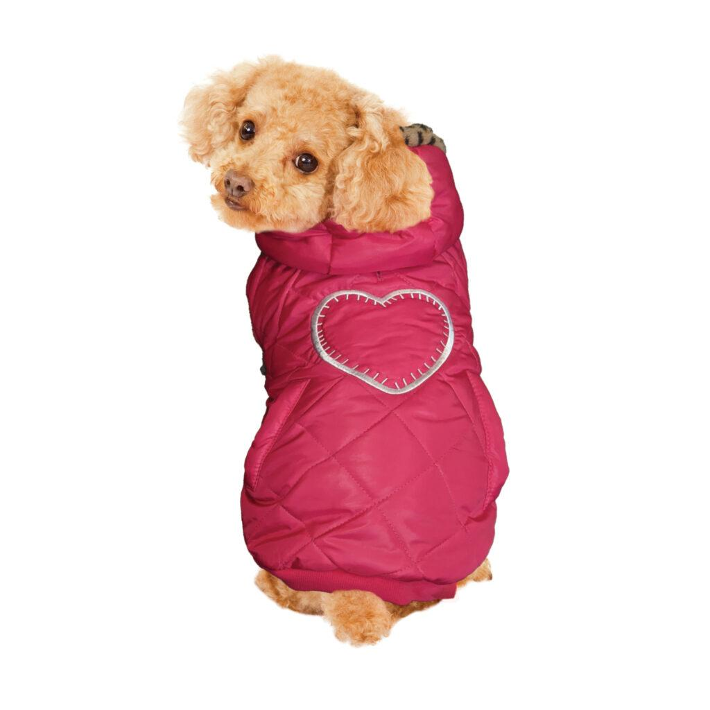 Ethical Fashion Pet Girly Puffer Dog Coat, Pink, Medium