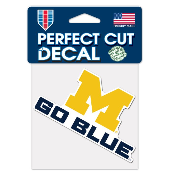 Michigan Wolverines Slogan Perfect Cut Colour Decal 4" x 4"