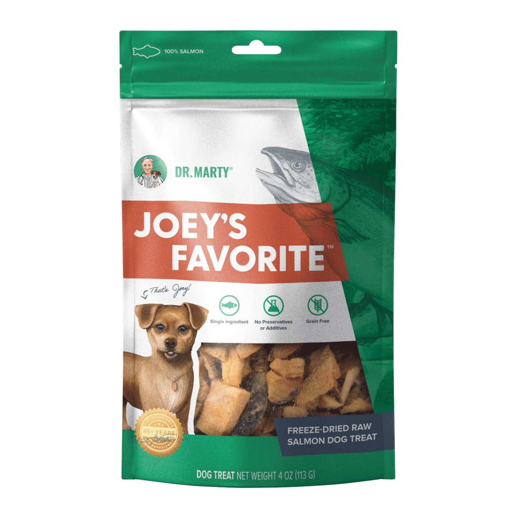 Dr. Marty Joey's Favorite Salmon Freeze-Dried Raw Dog Treats, 4-oz