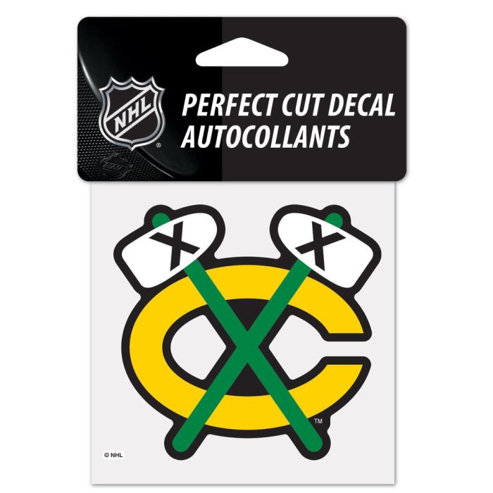 Chicago Blackhawks Alternate Logo Perfect Cut Colour Decal 4" x 4"