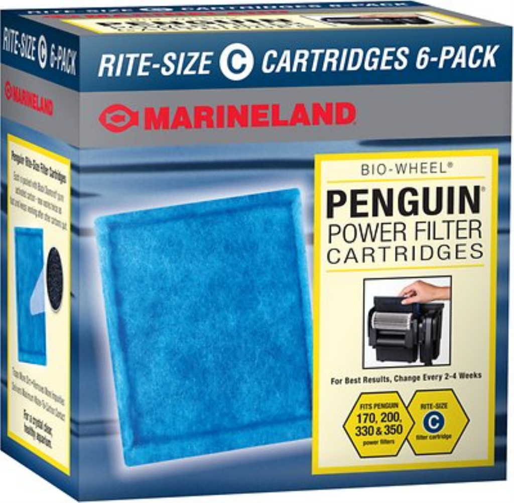 Marineland Bio-Wheel Penguin Rite-Size C Filter Cartridge, 6 count