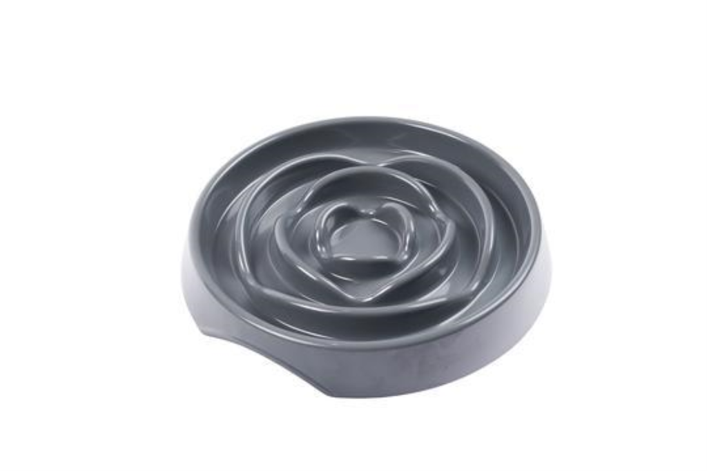 Messy Mutts Interactive Dog Slow Feeder, Grey, 1.75-cup