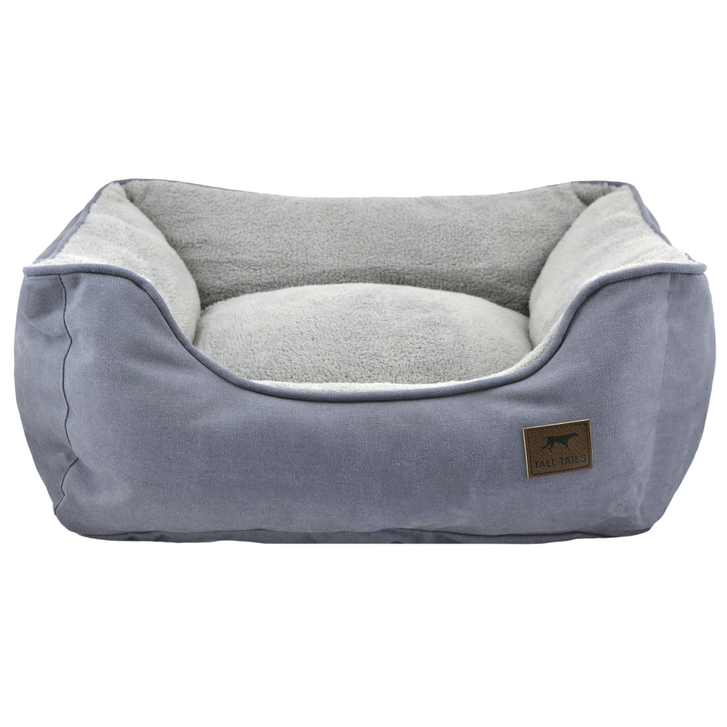 Tall Tails Dream Chaser Bolster Dog Bed, Charcoal, Large