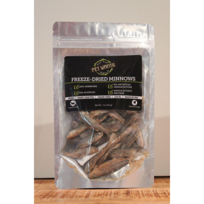 Pet Wants Freeze Dried Minnows 1 oz.