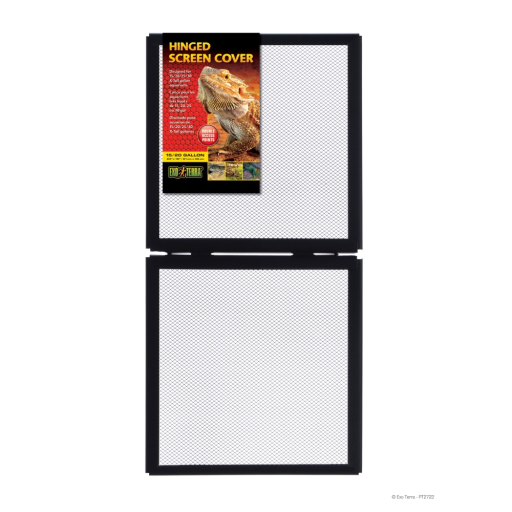 Exo Terra Aquarium & Terrarium Hinged Door Screen Cover, 15-20-gal