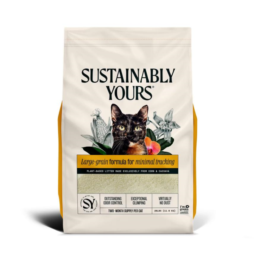 Sustainably Yours Large-Grain Formula Cat Litter, 26-lb