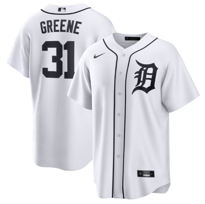 Riley Greene Detroit Tigers Nike Home 2026 Replica Jersey - White