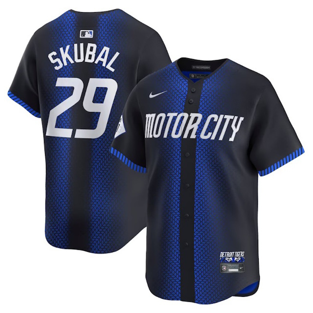 Detroit Tigers Tarik Skubal Nike City Connect Limited Jersey – Navy