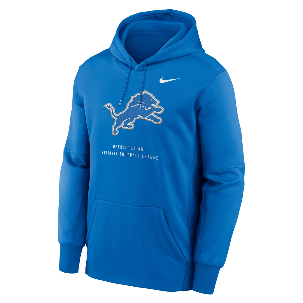 Detroit Lions Nike Full Shield Therma Hoodie - Blue