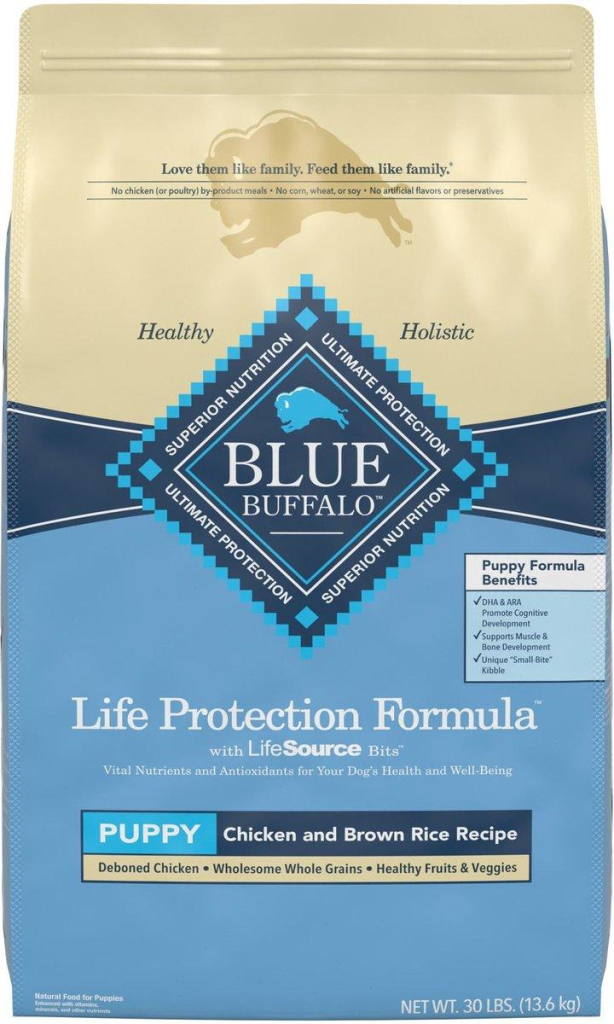 Blue Buffalo Life Protection Formula Puppy Chicken & Brown Rice Recipe Dry Dog Food, 30-lb
