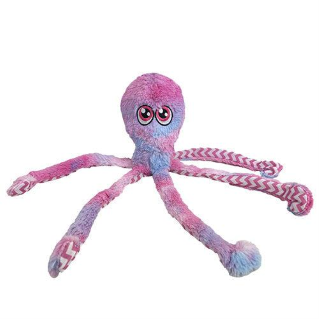 Petlou Octupus Dog Toy, Pink Tie Dye, 16-in