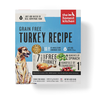 The Honest Kitchen Turkey Recipe Grain-Free Dehydrated Dog Food, 4-lb box