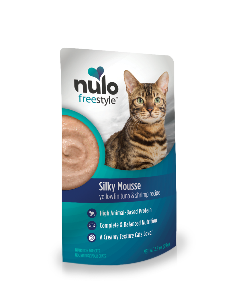 Nulo FreeStyle Cat Silky Mousse, Yellowfin Tuna & Shrimp, 2.8-oz pouch