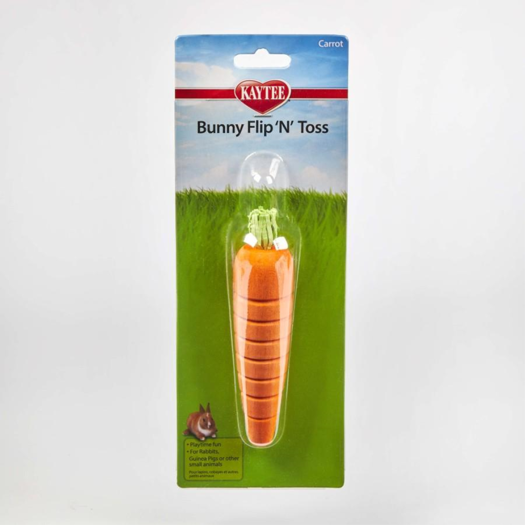 Kaytee Bunny Flip 'N' Toss Carrot Small Animal Toy,  6-in