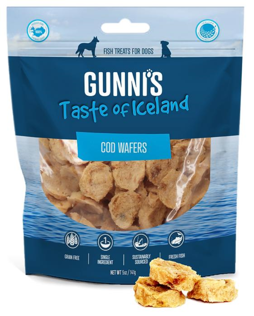 Gunni's Cod Wafers Dog Treats, 5-oz