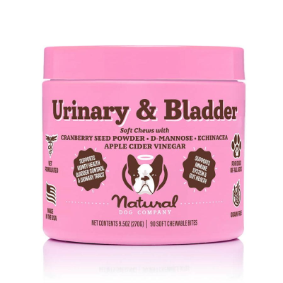 Natural Dog Company Urinary & Bladder Dog Supplement, 90-count