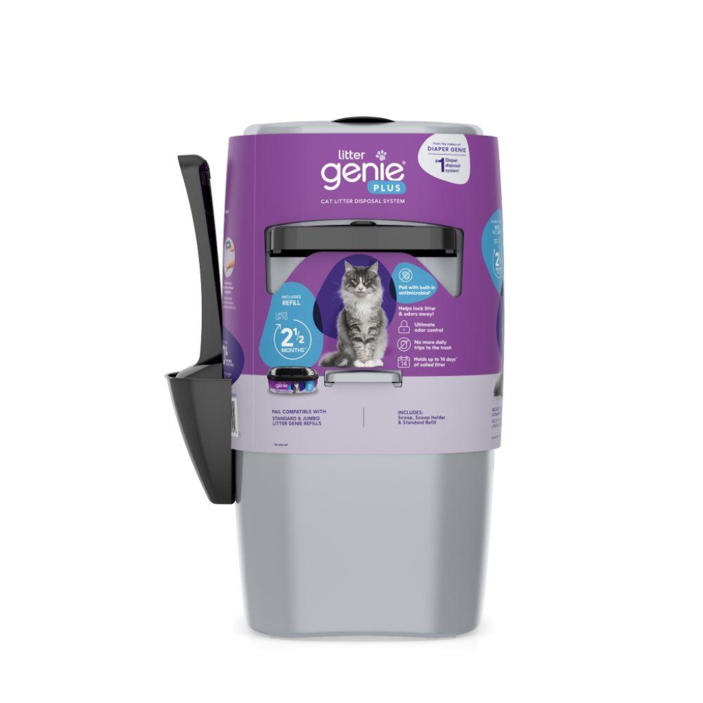 Litter Genie Plus Cat Litter Disposal System, Silver