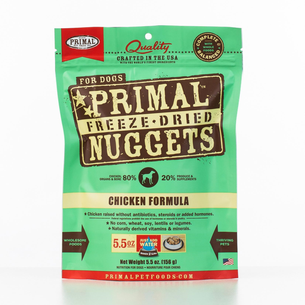 Primal Raw Freeze-Dried Nuggets Chicken Formula Dog Food, 5.5-oz