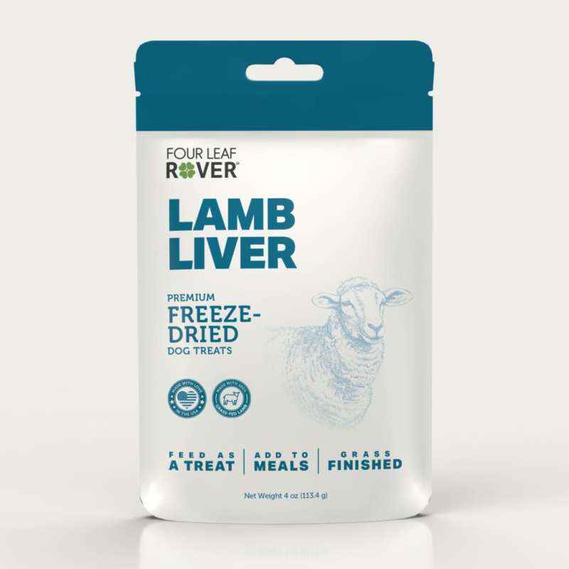 Four Leaf Rover Lamb Liver Freeze-Dried Treats, 4oz