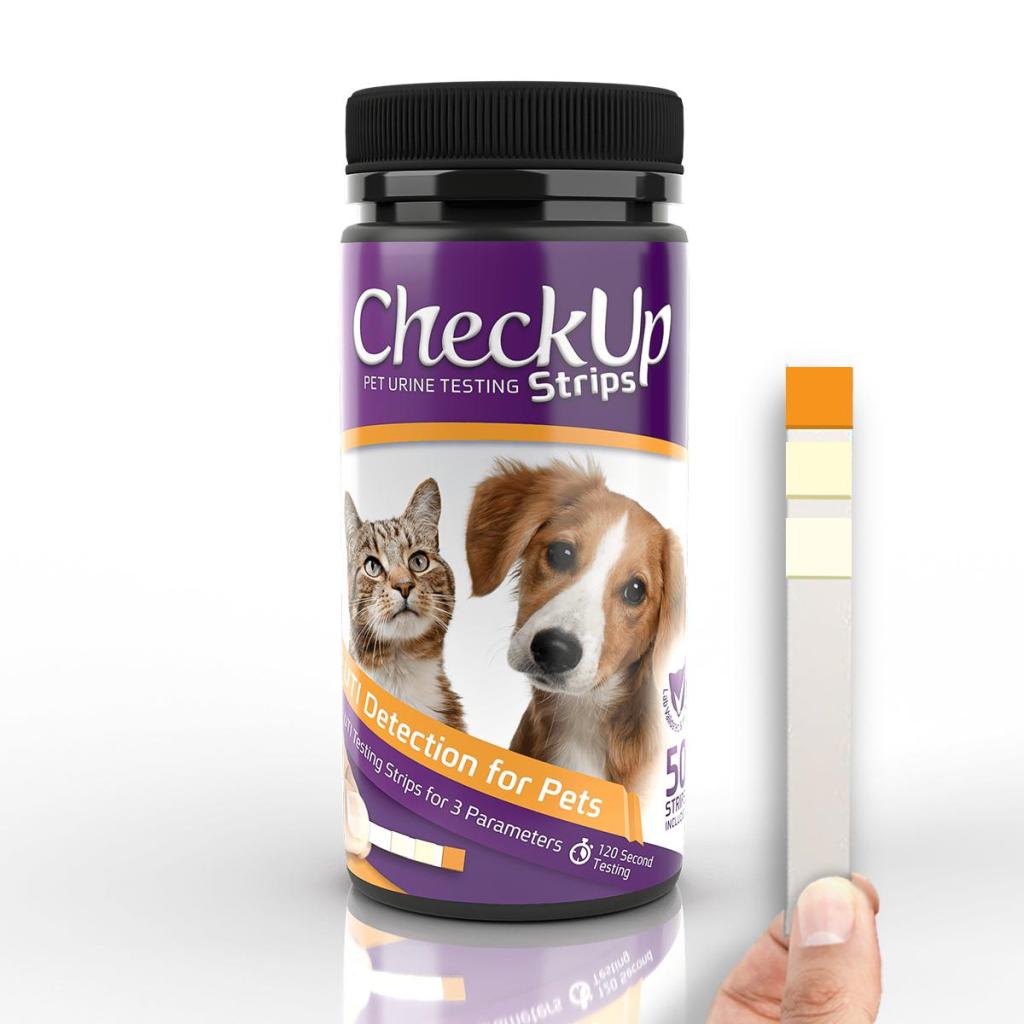 CheckUp UTI Detection Urine Testing Strips for Dogs & Cats, 50-count