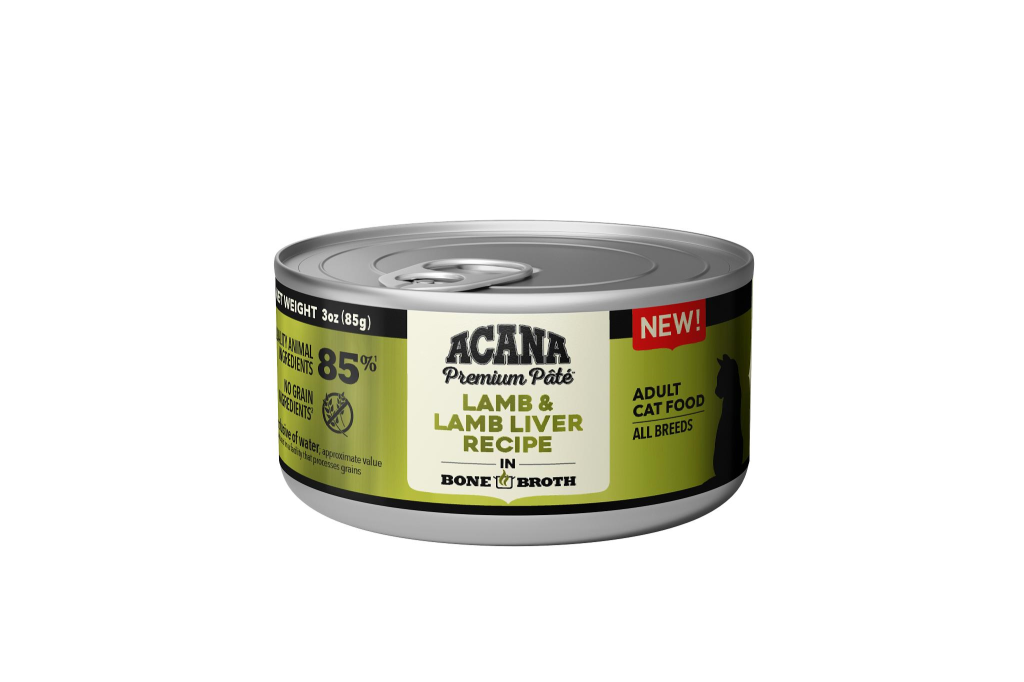 ACANA Premium Pate Lamb & Lamb Liver Recipe in Bone Broth Wet Cat Food, 3-oz