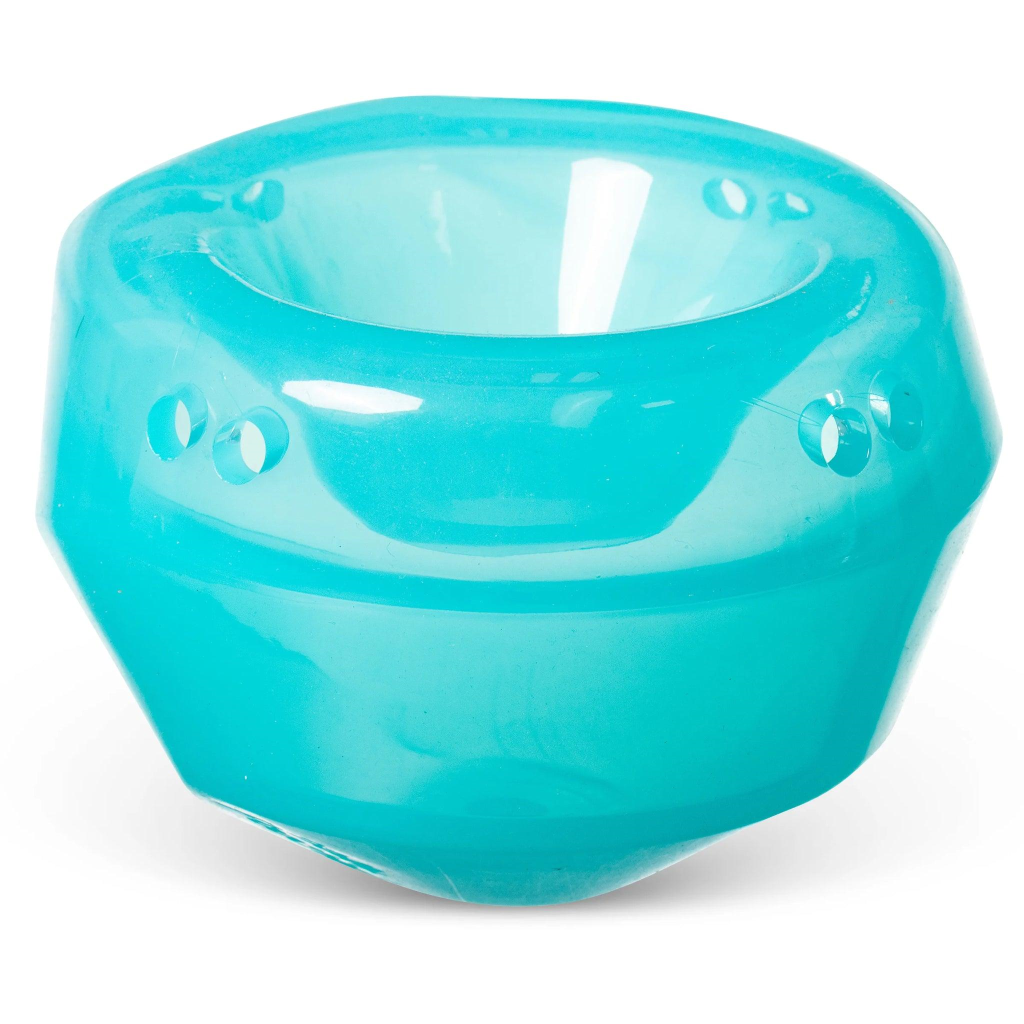 Messy Mutts Totally Pooched Stuff'n Wobble Ball Dog Toy, Teal, 5-in