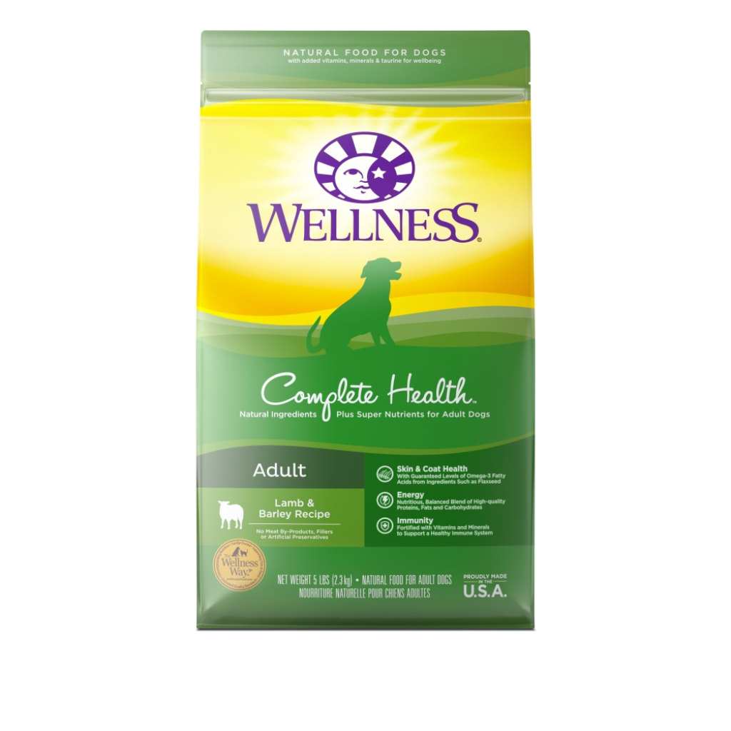 Wellness Complete Health Lamb & Barley Adult Dry Dog Food, 5-lb