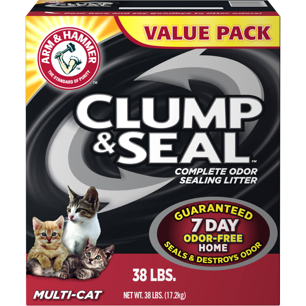 Arm & Hammer Litter Clump & Seal Multi-Cat Litter, 38-lb