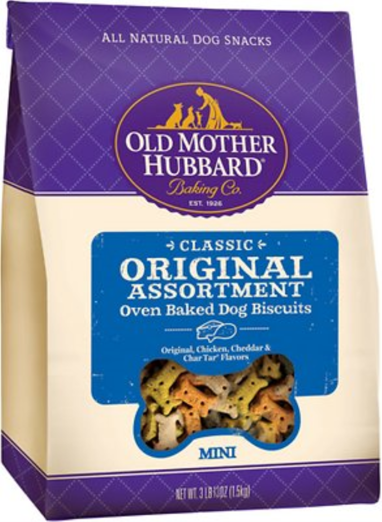 Old Mother Hubbard Classic Original Assortment Biscuits Baked Dog Treats, Mini, 3.8-lb