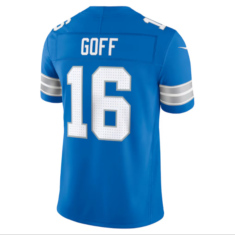 Jared Goff Detroit Lions 2026 Nike Vapor F.U.S.E. Stitched Limited Jersey – Blue