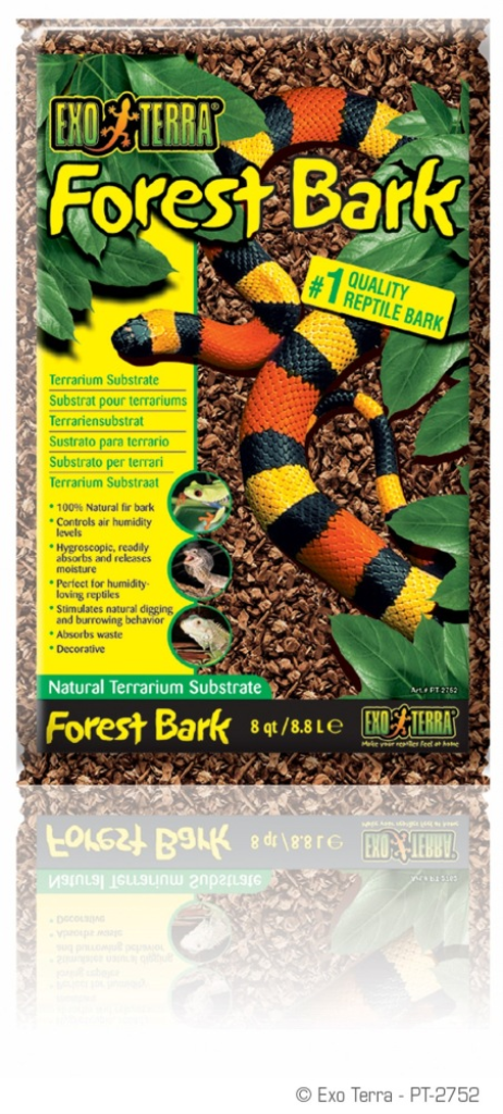 Exo Terra Forest Bark Natural Fir Terrarium Reptile Substrate, 8-qt