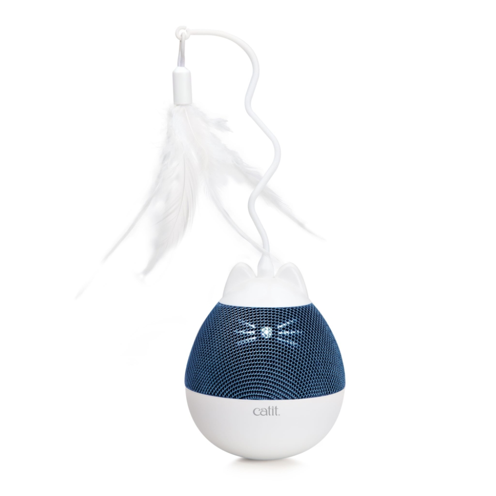 Catit PIXI Spinner Treat Dispensing Cat Toy, Blue