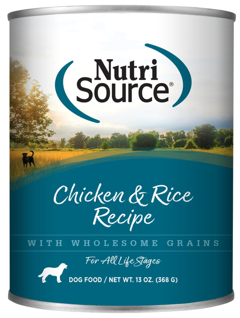 dc NutriSource Adult Chicken and Rice Canned Dog Food, 13-oz