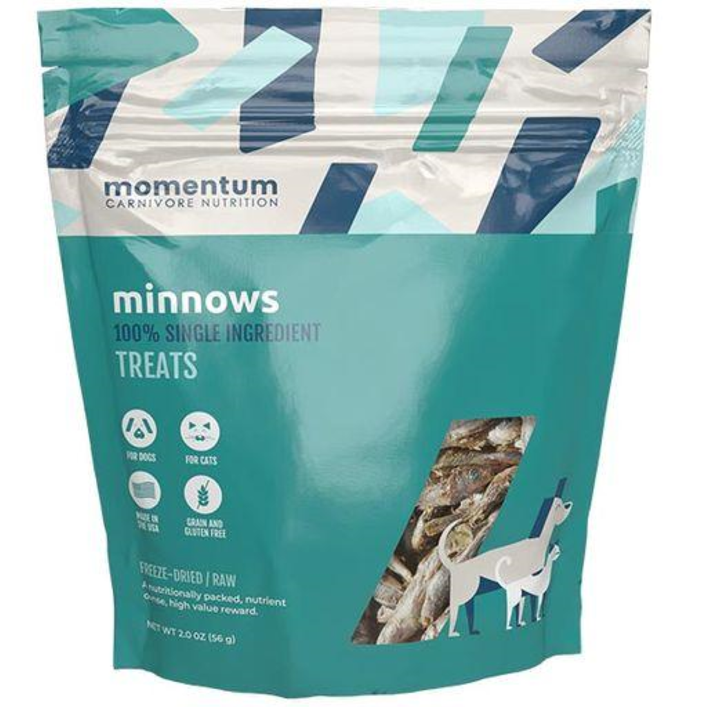Momentum Carnivore Nutrition Minnows Freeze-Dried Dog & Cat Treats, 2-oz