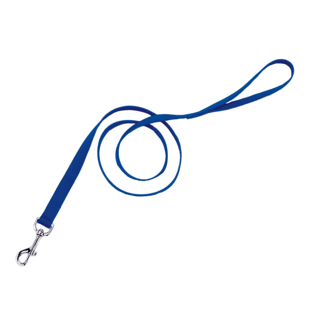 Coastal 1-in Dbl Ply Traffic Dog Leash, Blue, 24-in