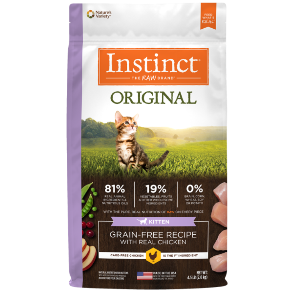 Instinct Original Kitten Grain Free Recipe with Real Chicken Natural Dry Cat Food, 4.5-lb
